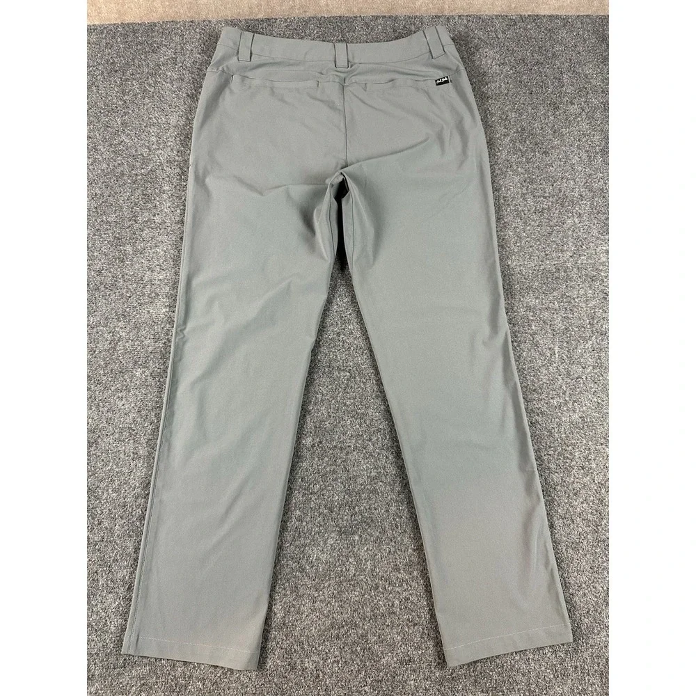 Bad Birdie Mens 34x30 Golf Pants Gray Chino Athletic Performance Casual Stretch